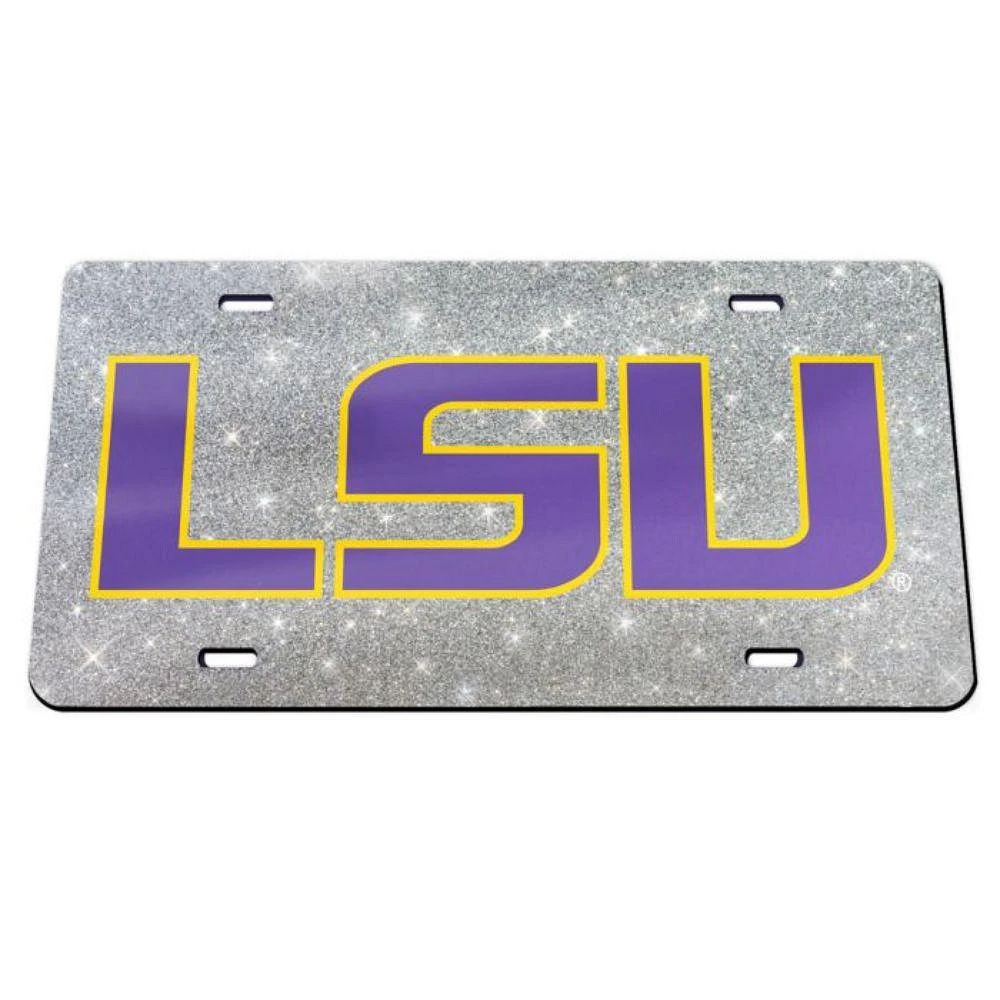 LSU Wincraft Glitter License Plate
