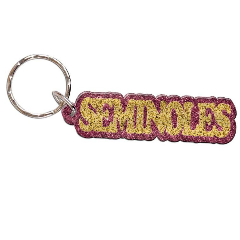 Florida State Wincraft Glitter Keychain