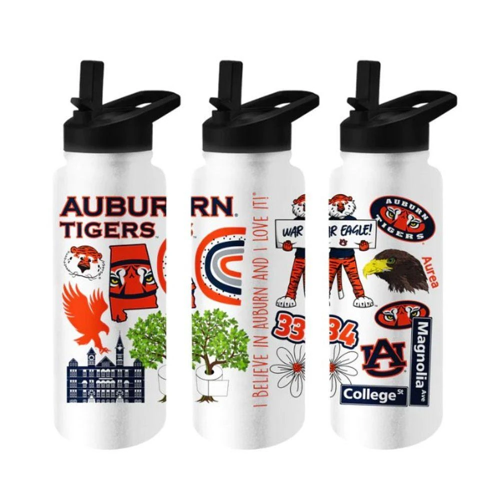 Auburn 34 Oz Stickers Quencher Bottle