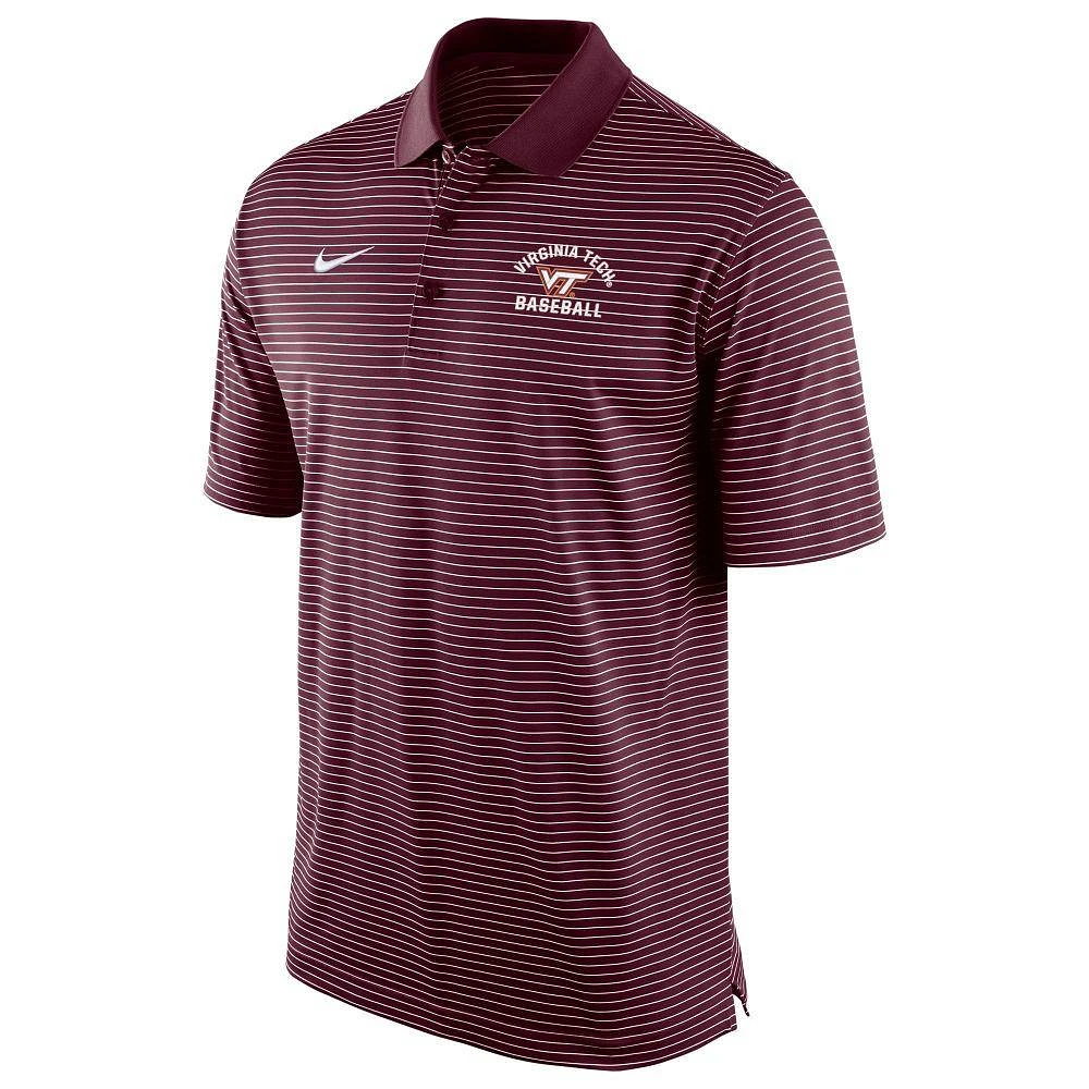 Virginia Tech Nike Baseball Stadium Stripe Polo