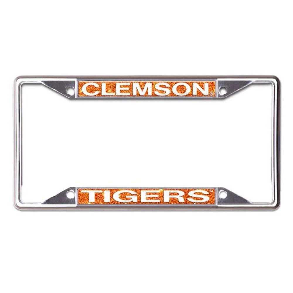 Clemson Glitter License Plate Frame