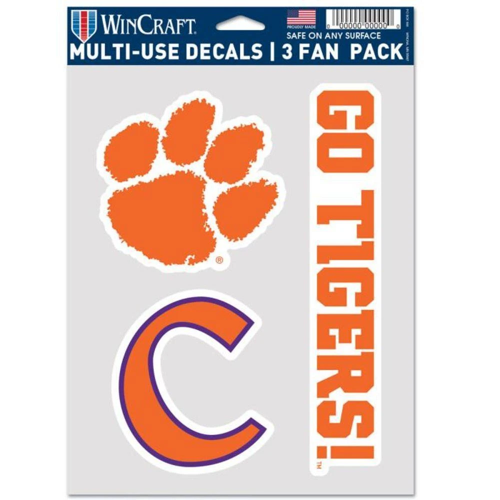 Clemson 3-Pack Decal Set