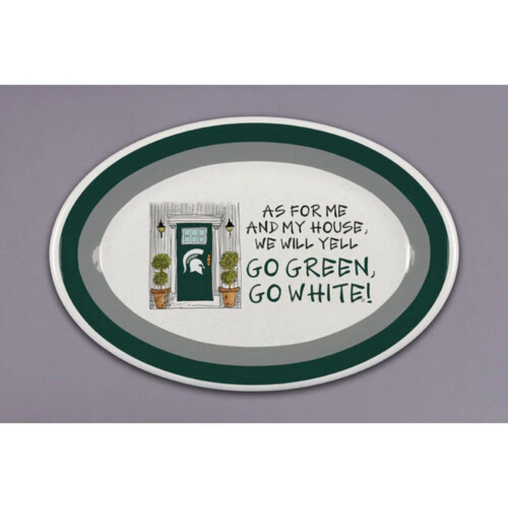 Michigan State Magnolia Lane Oval Melamine Platter