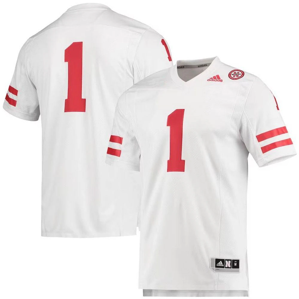 Nebraska Adidas #1 Away Replica Football Jersey