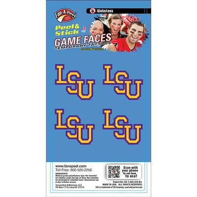 LSU Waterless Face Tattoos