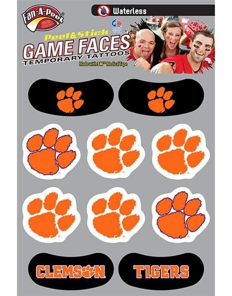 Clemson Combo Pack Waterless Face Tattoos