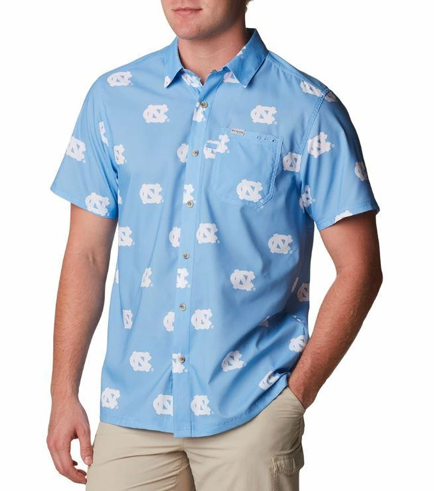 UNC Columbia Men's Super Slack Tide Printed Shirt