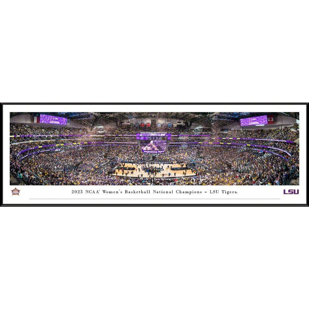 LSU 2023 Women's Basketball National Championship Panoramic Picture (Standard Frame)
