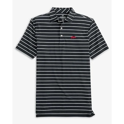 Arkansas Southern Tide Desmond Stripe Performance Polo