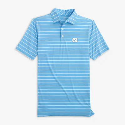UNC Southern Tide Desmond Stripe Performance Polo
