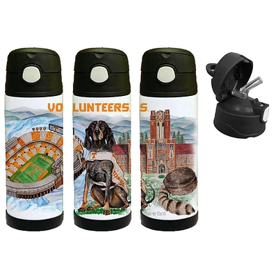 Tennessee 12 Oz Kids Watercolor Water Bottle