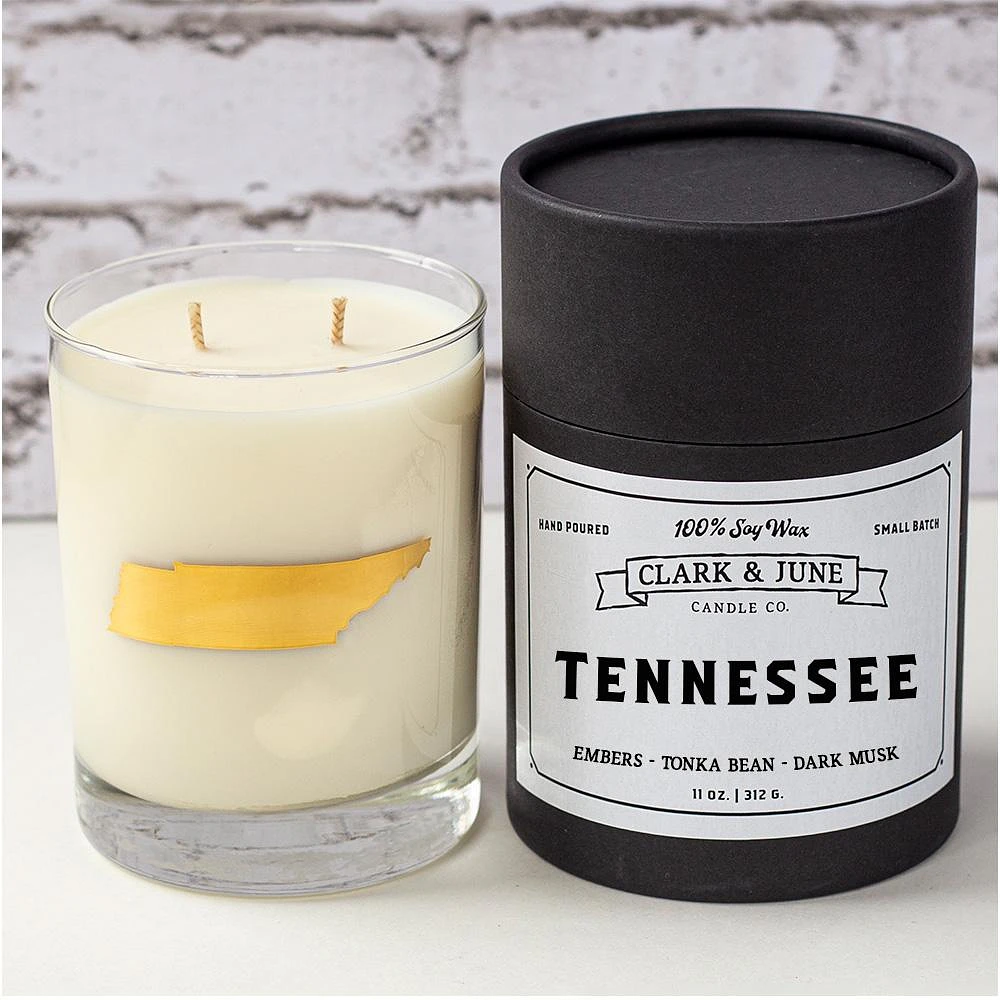 Tennessee 11 Oz Soy Candle - Rocks Glass
