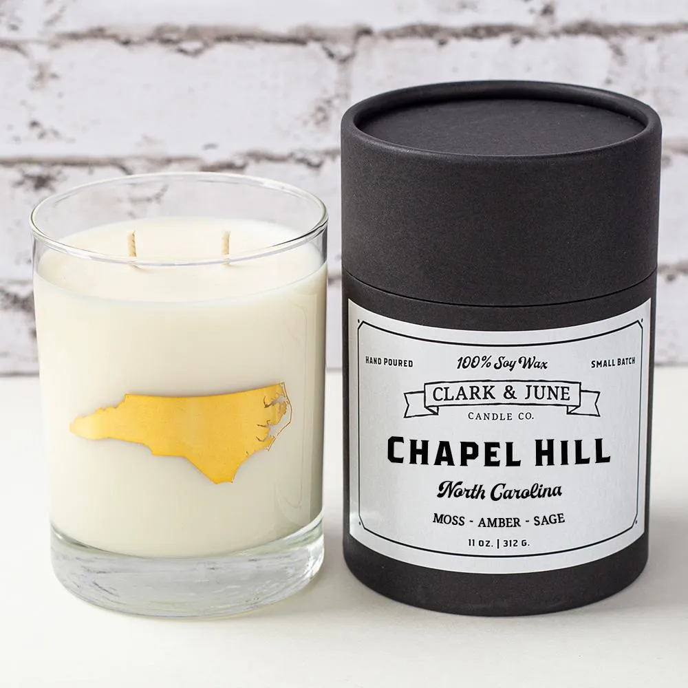 Chapel Hill 11 Oz Soy Candle - Rocks Glass