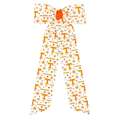 Tennessee Medium Signature Print Stream Tail Tie Hair Bow