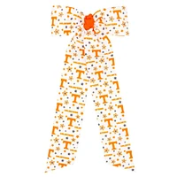 Tennessee Medium Signature Print Stream Tail Tie Hair Bow