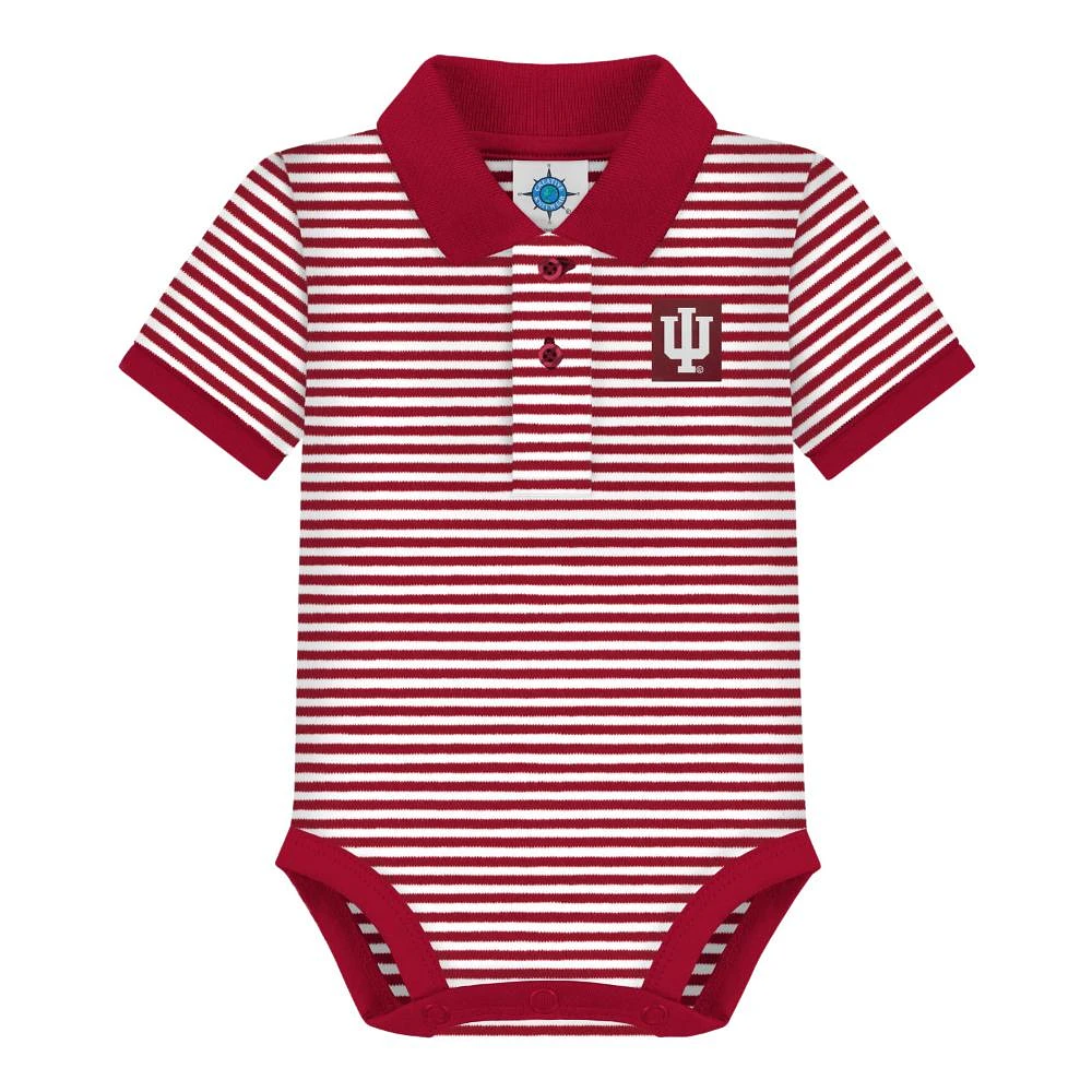 Indiana Infant Striped Polo Bodysuit