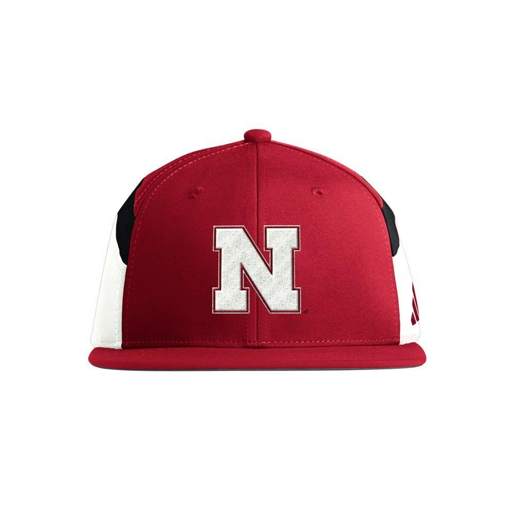 Nebraska Adidas Players Pack Flat Bill Hat