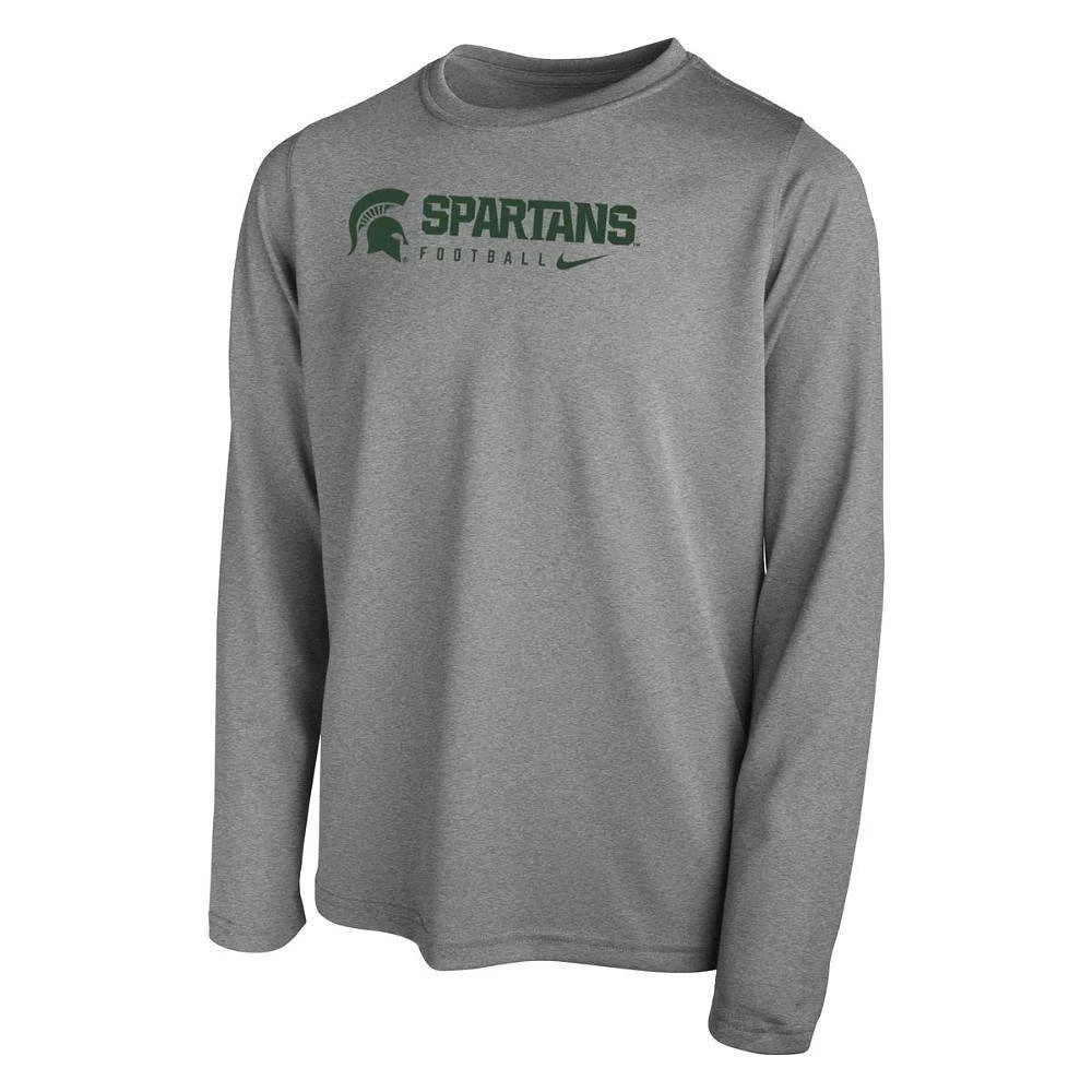 Michigan State Nike YOUTH Legend Team Issue Long Sleeve Tee