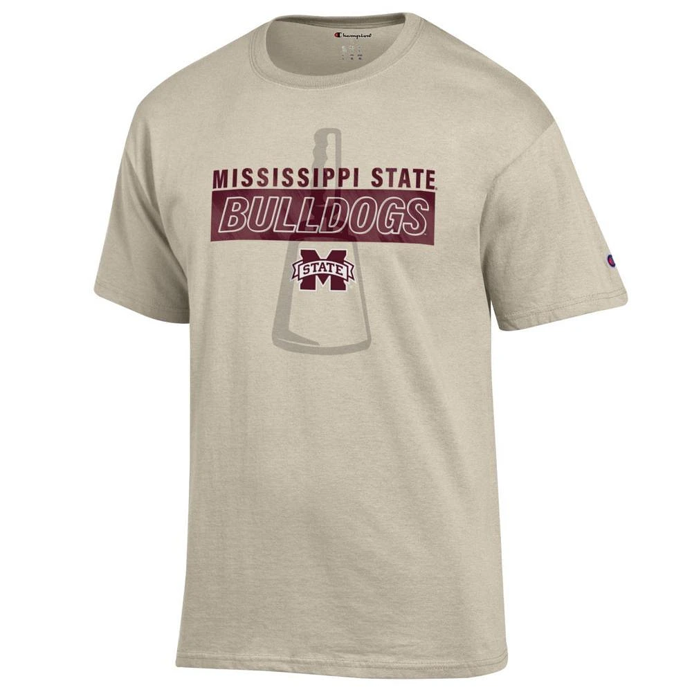 Mississippi State Champion Wordmark Stack Over Tonal Logo Tee