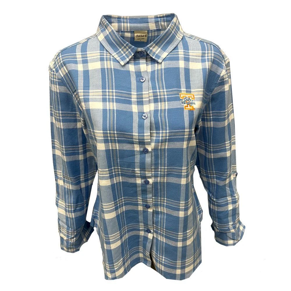 Tennessee Lady Vols Boyfriend Long Sleeve Plaid Woven