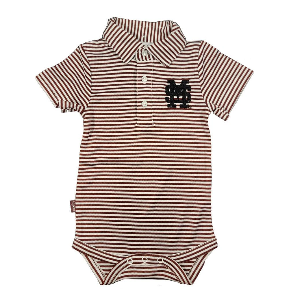 Mississippi State Garb Infant Carson Stripe Polo Jumper