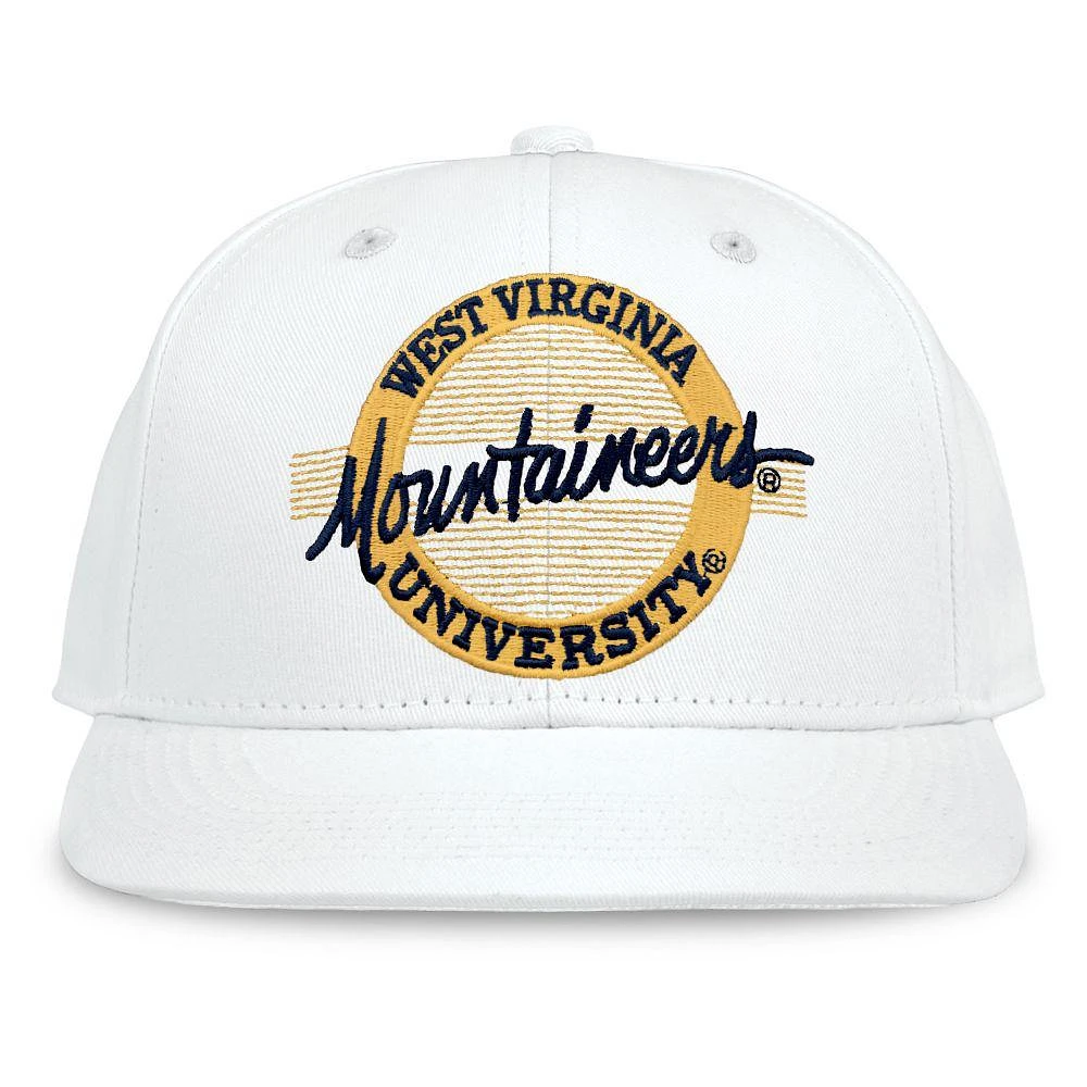 West Virginia Retro Circle Adjustable Flatbill Hat
