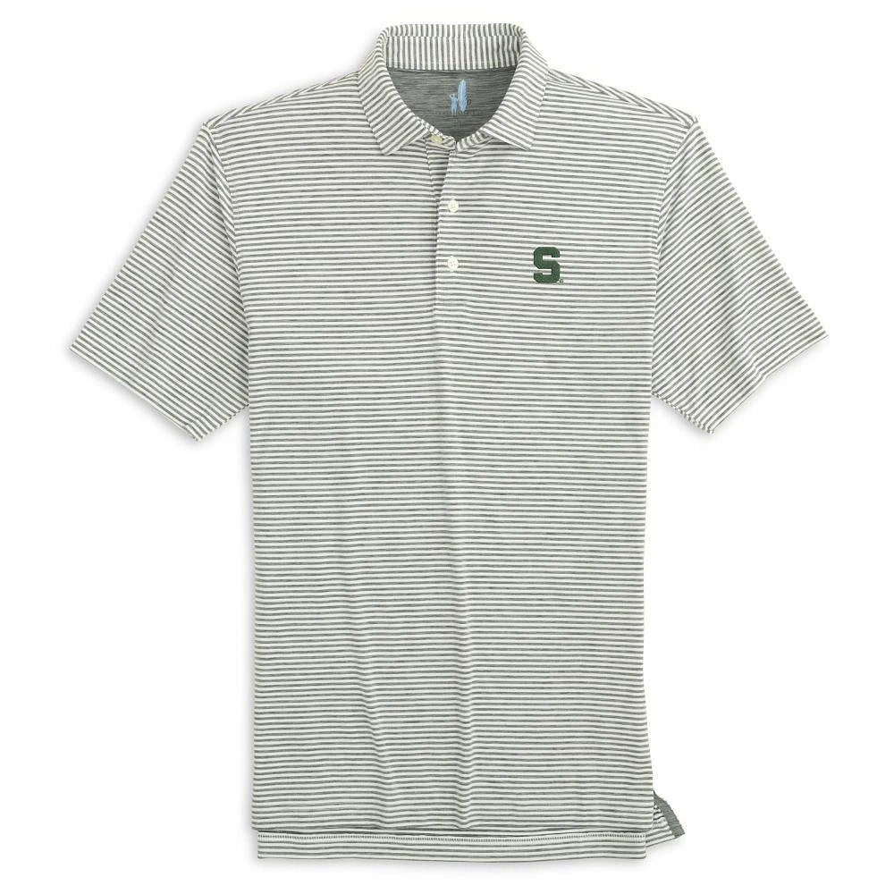 Michigan State Johnnie-O Seymour Striped Polo