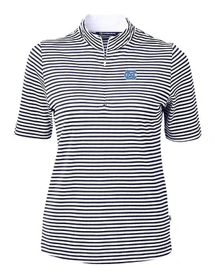 UNC Cutter & Buck Women's Eco Pique Stripe Top