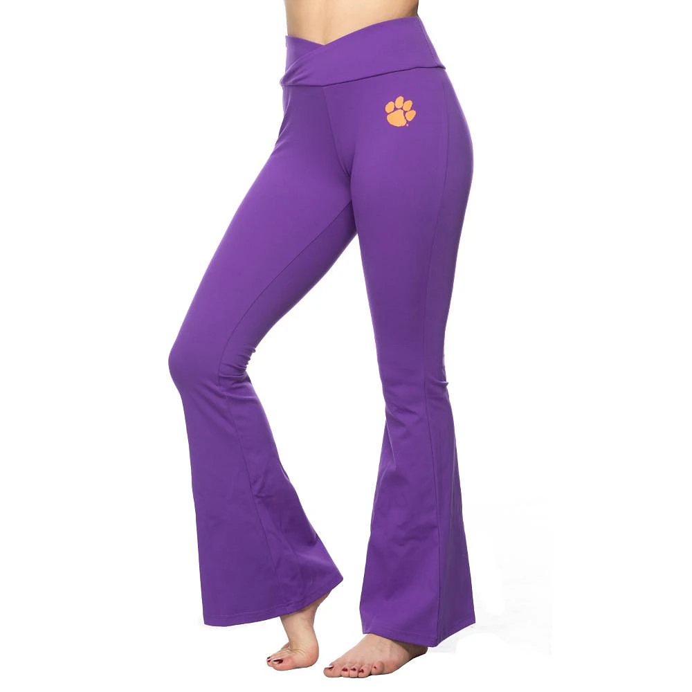 Clemson Zoozatz Cross Waist Flare Leggings