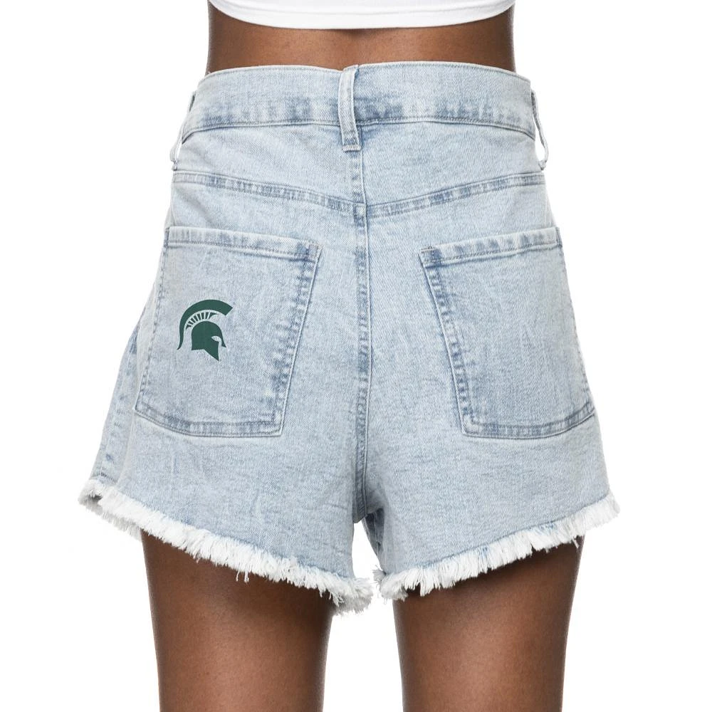 Michigan State Zoozatz Jean Shorts