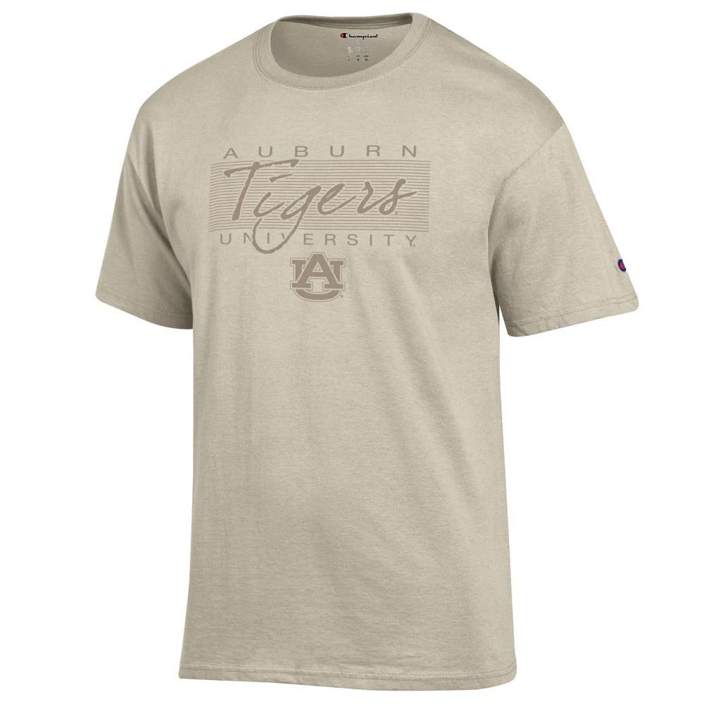 Auburn Champion Women's Tonal Straight Stack Over Logo Tee