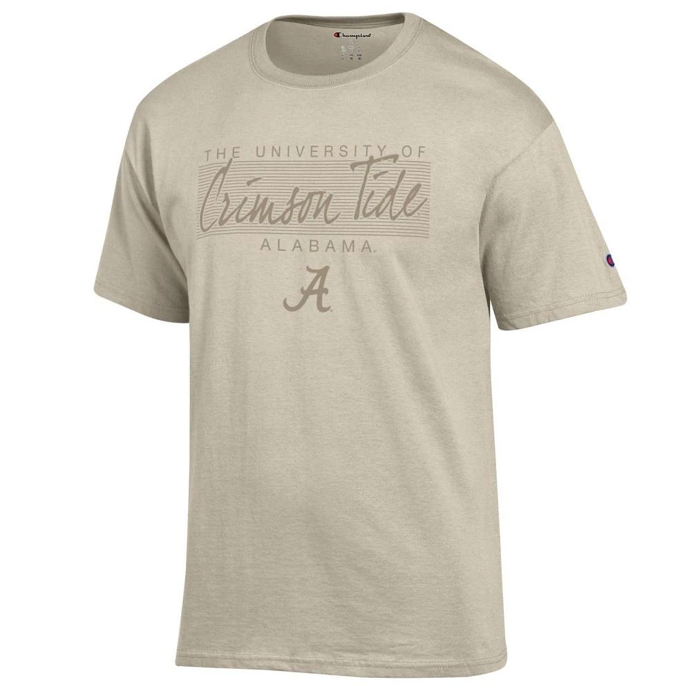 Alabama Champion Women's Tonal Straight Stack Over Logo Tee