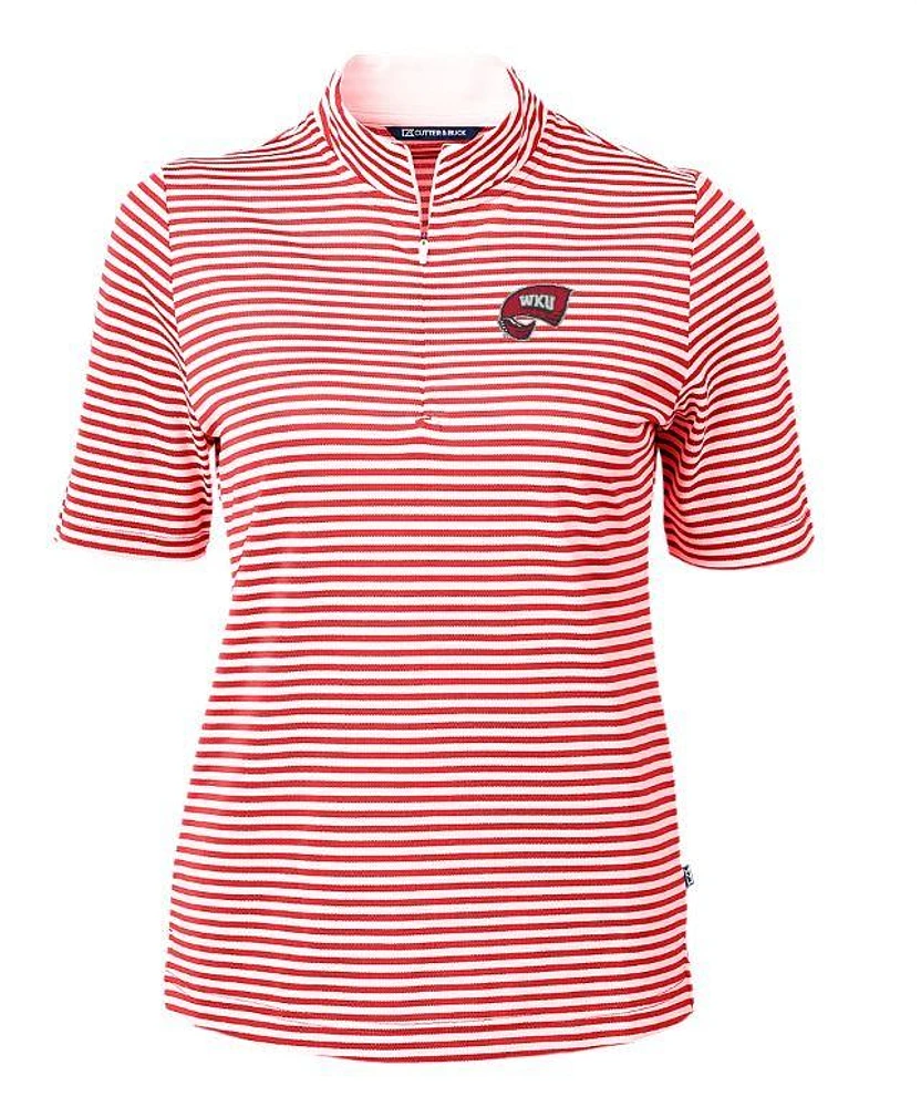 Western Kentucky Cutter & Buck Women's Eco Pique Stripe Top