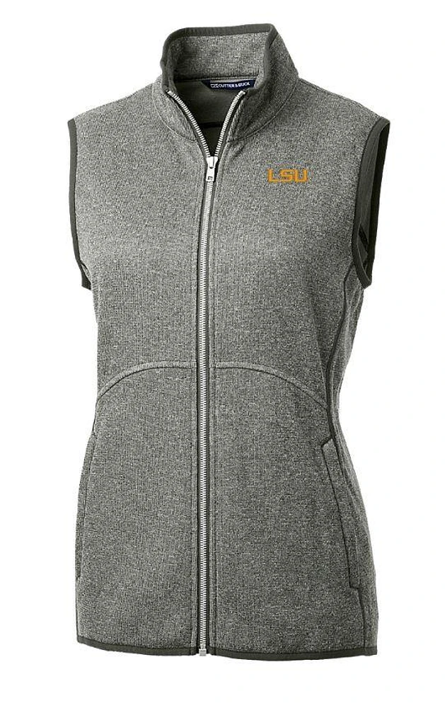 LSU Cutter & Buck Women's Mainsail Sweater Knit Vest