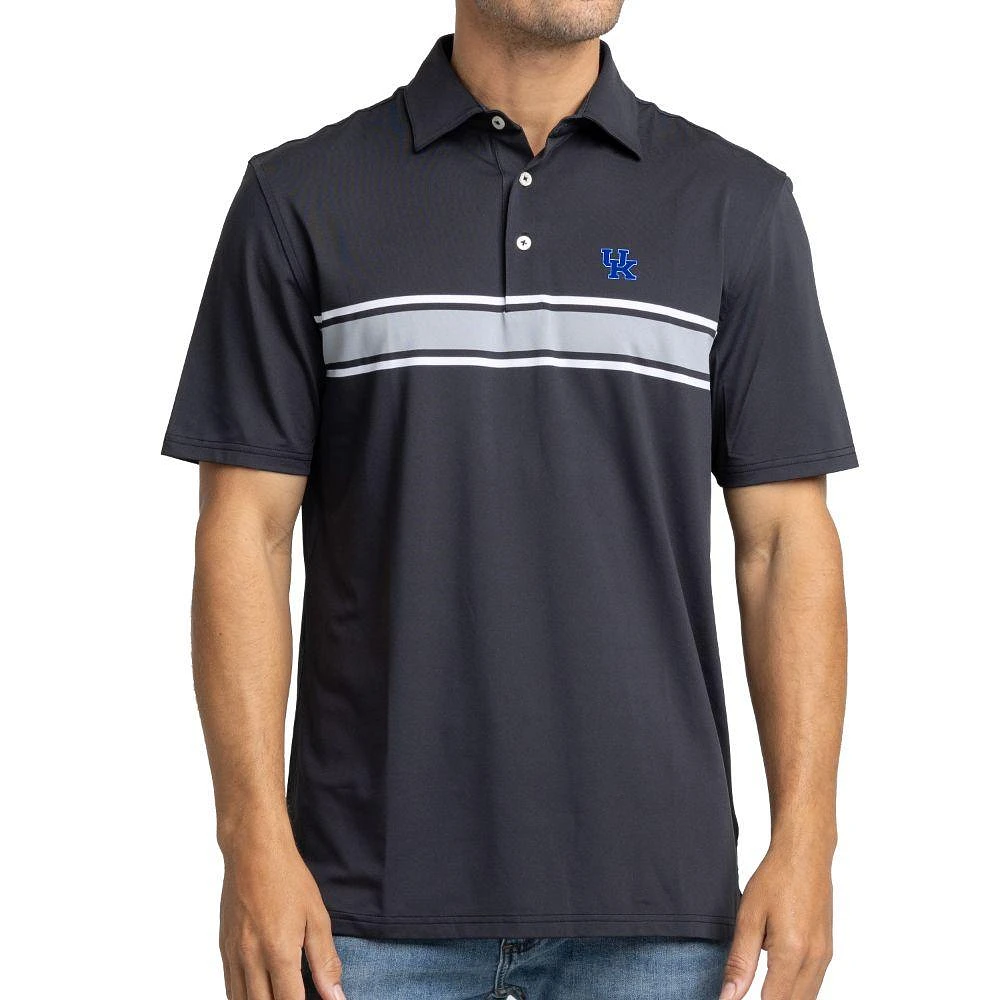 Kentucky Southern Tide Brenton Chest Stripe Performance Polo