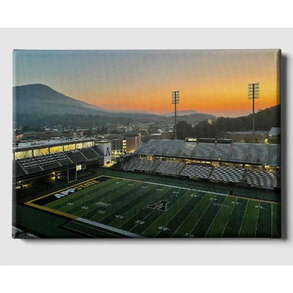 App State 24 x 16 Kidd Brewer Stadium Sunrise Canvas