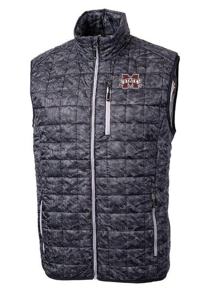 Mississippi State Cutter & Buck Rainier Eco Insulated Printed Puffer Vest