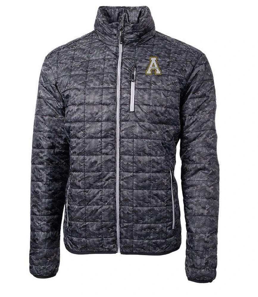 App State Cutter & Buck Rainier Eco Insulated Printed Puffer Jacket