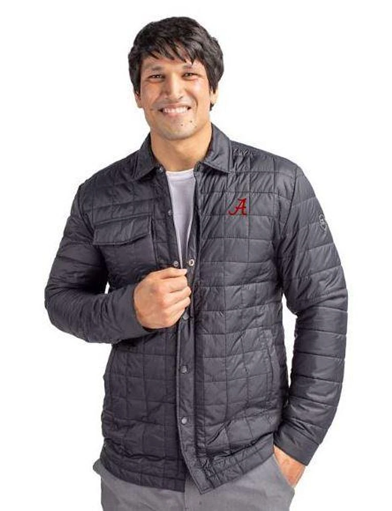 Alabama Cutter & Buck Men's Rainier Quilted Shirt Jacket