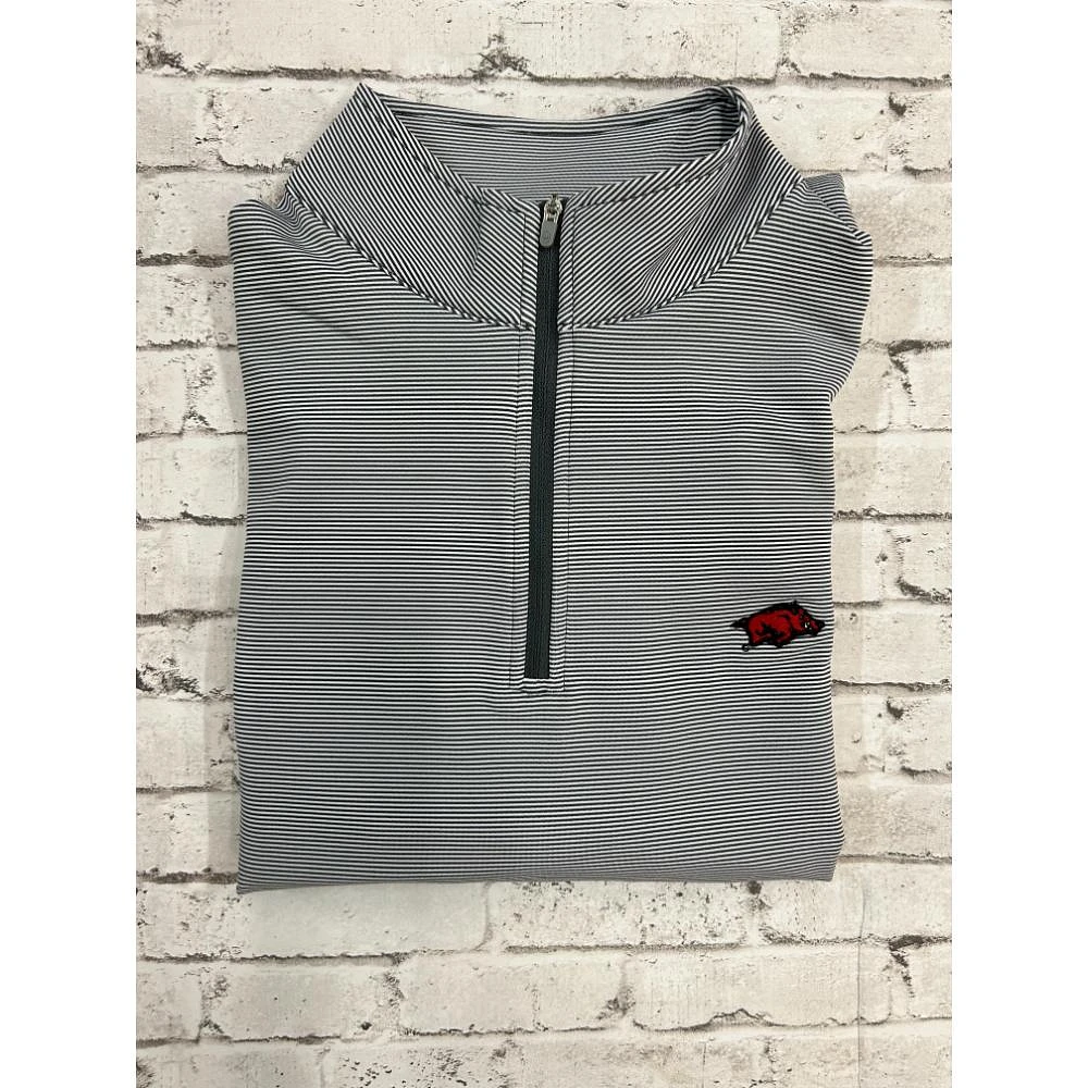 Arkansas Peter Millar Perth Mini Stripe 1/4 Zip Pullover