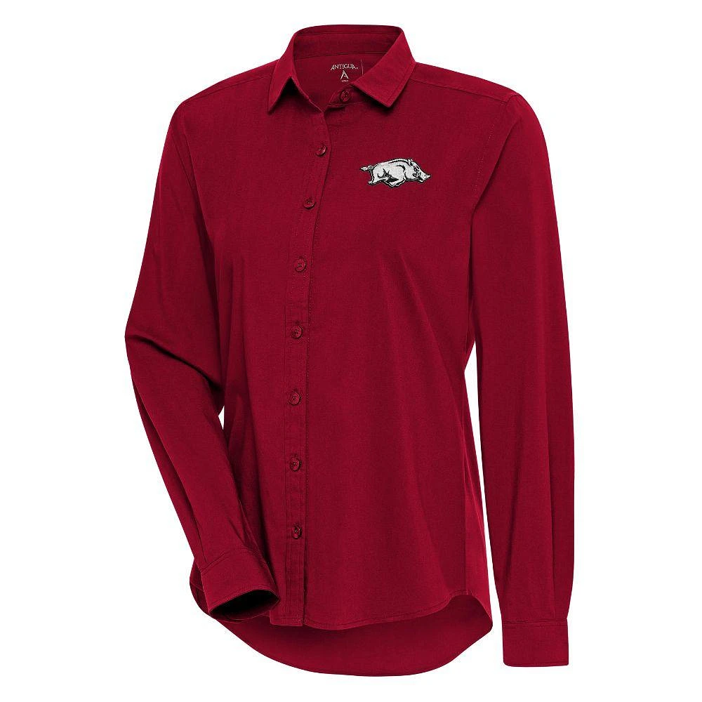 Arkansas Antigua Women's Flight Solid Dress Shirt
