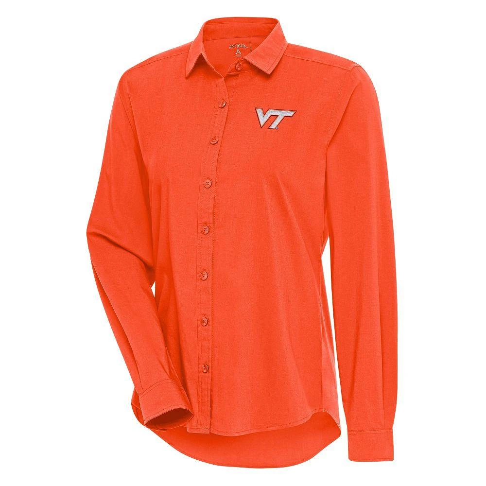 Virginia Tech Antigua Women's Flight Solid Dress Shirt