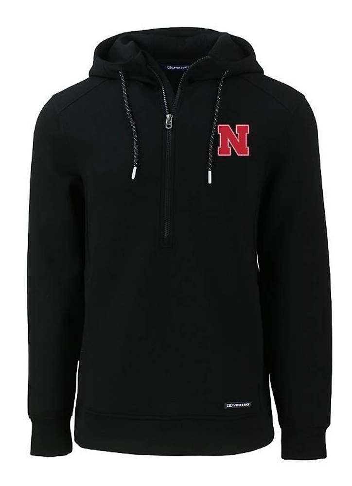 Nebraska Cutter & Buck Men's Roam Eco Half Zip Pullover Hoodie