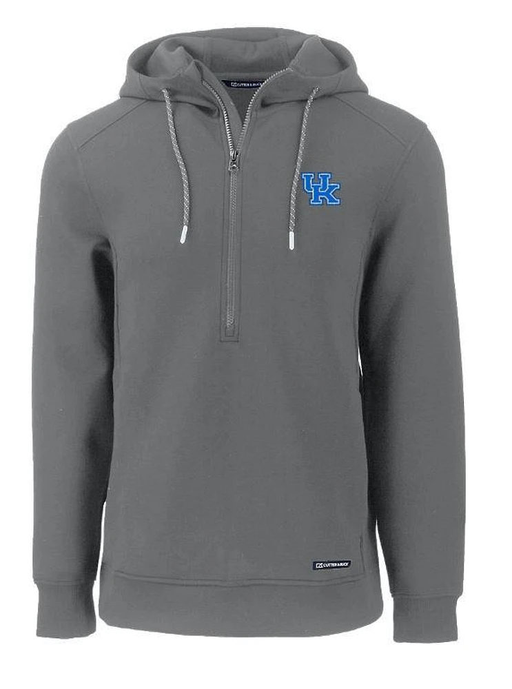 Kentucky Cutter & Buck Men's Roam Eco Half Zip Pullover Hoodie