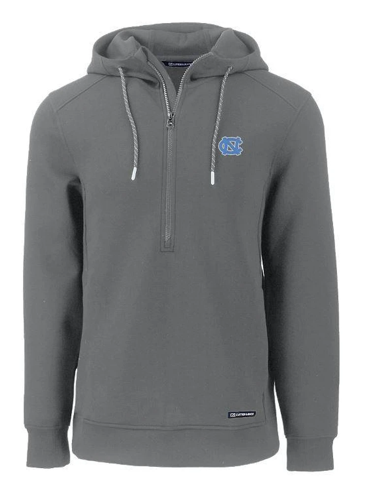 UNC Cutter & Buck Men's Roam Eco Half Zip Pullover Hoodie