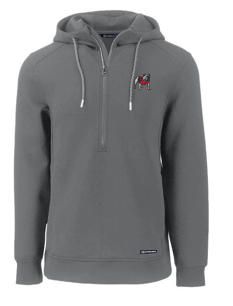 Georgia Cutter & Buck Men's Roam Eco Half Zip Pullover Hoodie