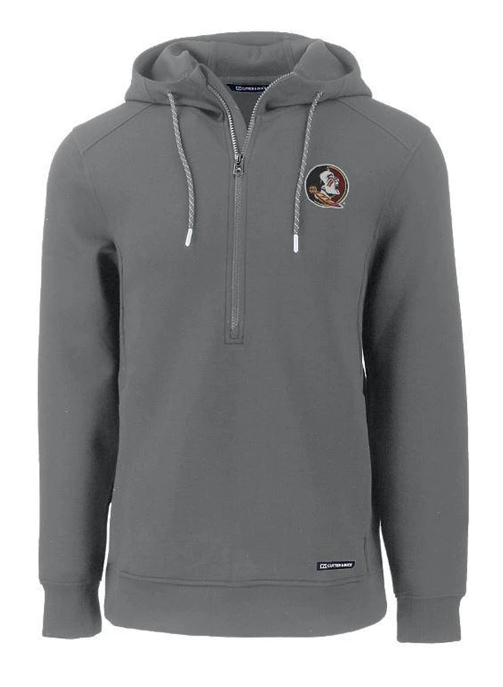 Florida State Cutter & Buck Men's Roam Eco Half Zip Pullover Hoodie