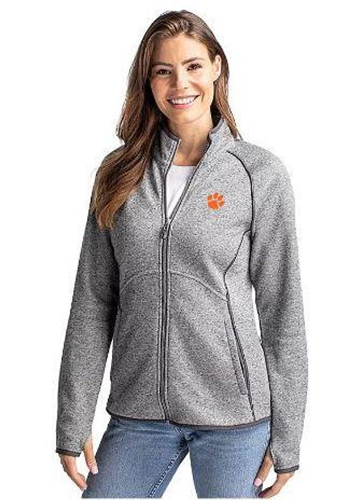 Clemson Cutter & Buck Women's Mainsail Sweater Knit Jacket