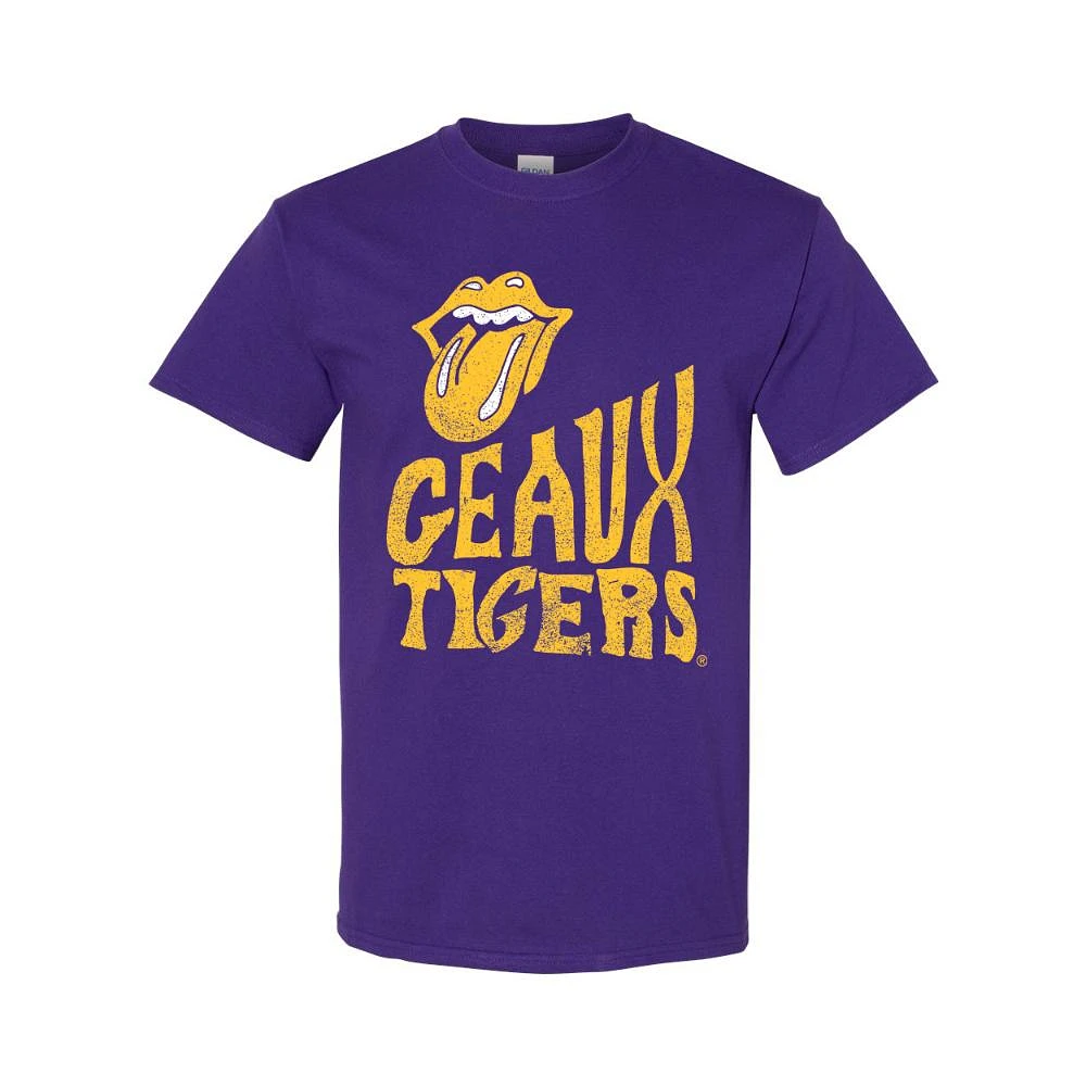 LSU LivyLu Dazed Rolling Stones Thrifted Tee