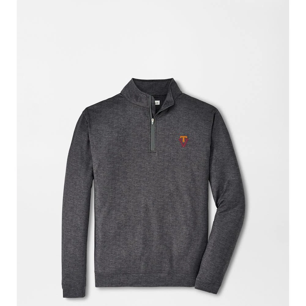 Virginia Tech Peter Millar Vault Perth Stitch 1/4 Zip Pullover